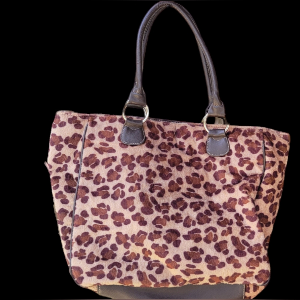 Leopard print tote
